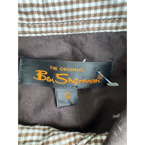 Ben Sherman Mens S Brown Long Sleeve Pearl Snap Shirt Western Cowboy *Read - Picture 2 of 15